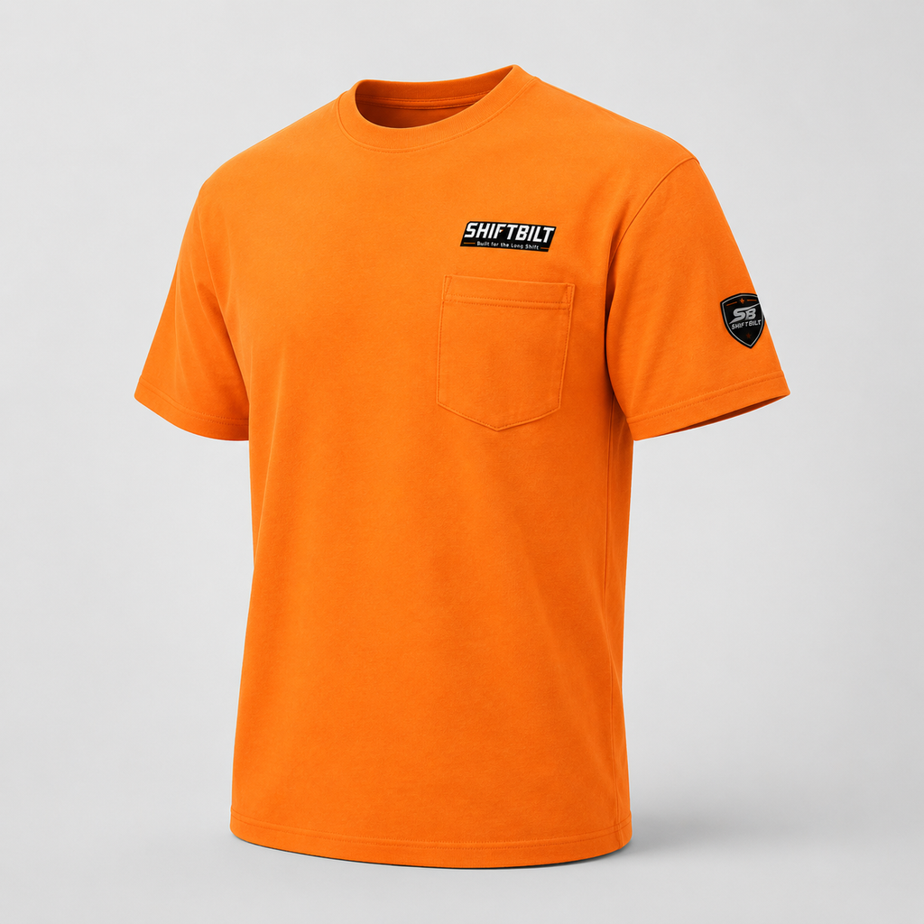 Shiftbilt Safety Orange Pocket Tee