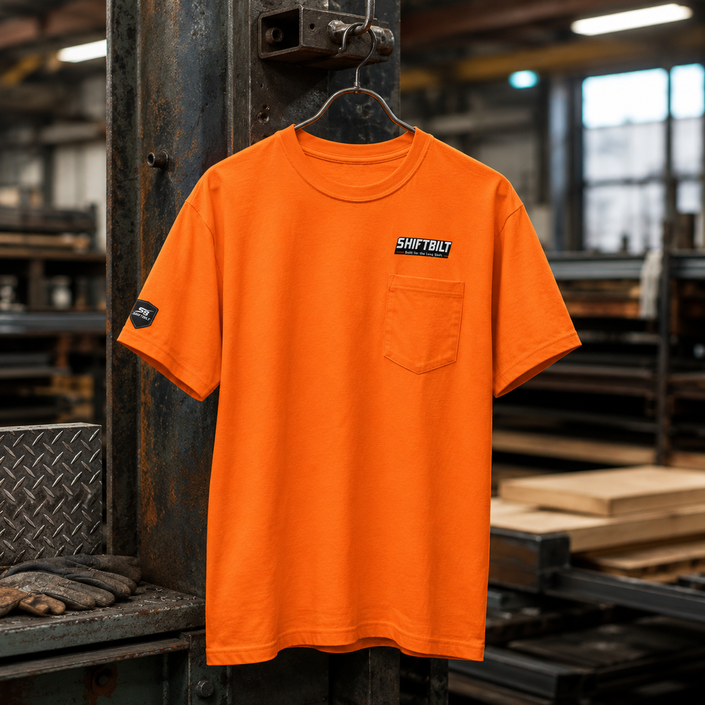Shiftbilt Safety Orange Pocket Tee