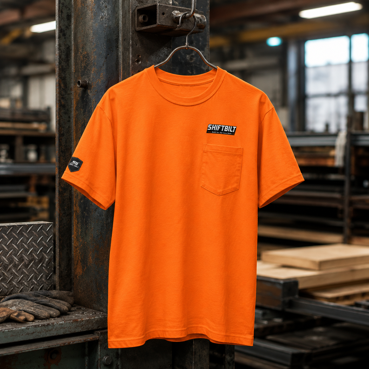 Shiftbilt Safety Orange Pocket Tee