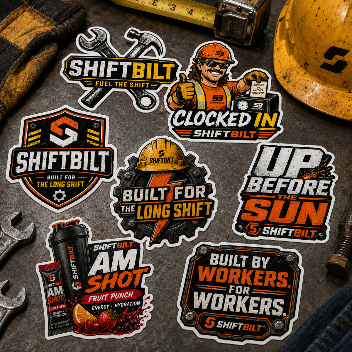 Shiftbilt Long Shift Sticker Pack