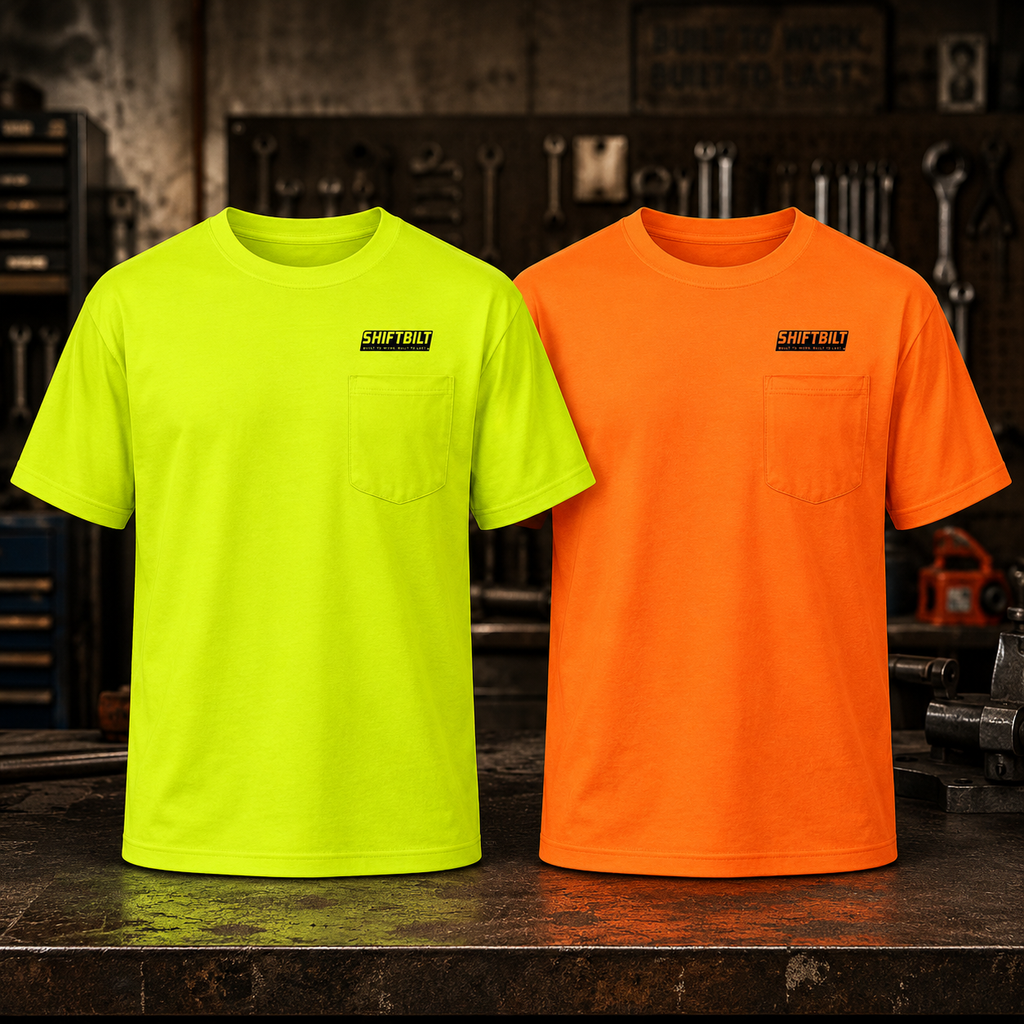 Shiftbilt Safety Orange Pocket Tee