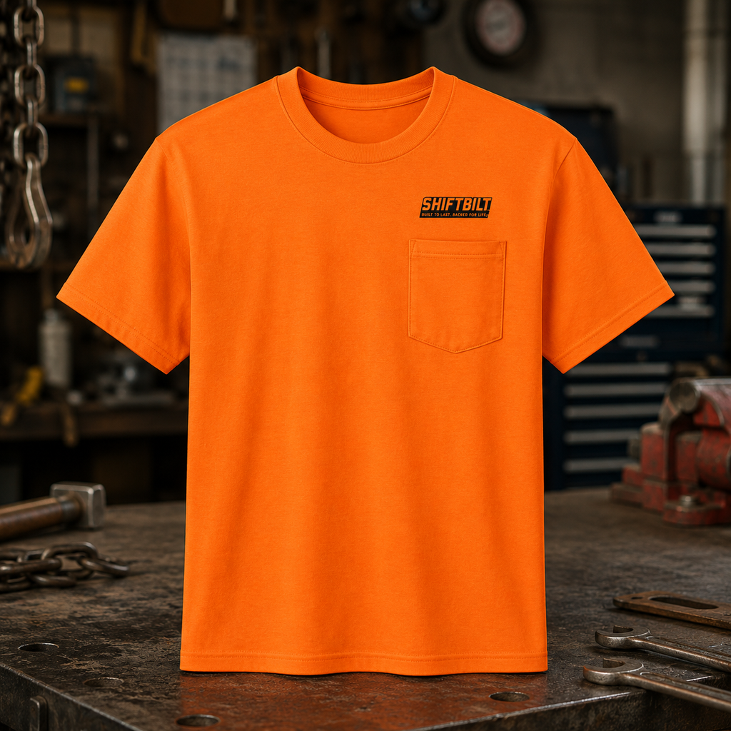 Shiftbilt Safety Orange Pocket Tee
